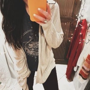 cozy grey cardigan